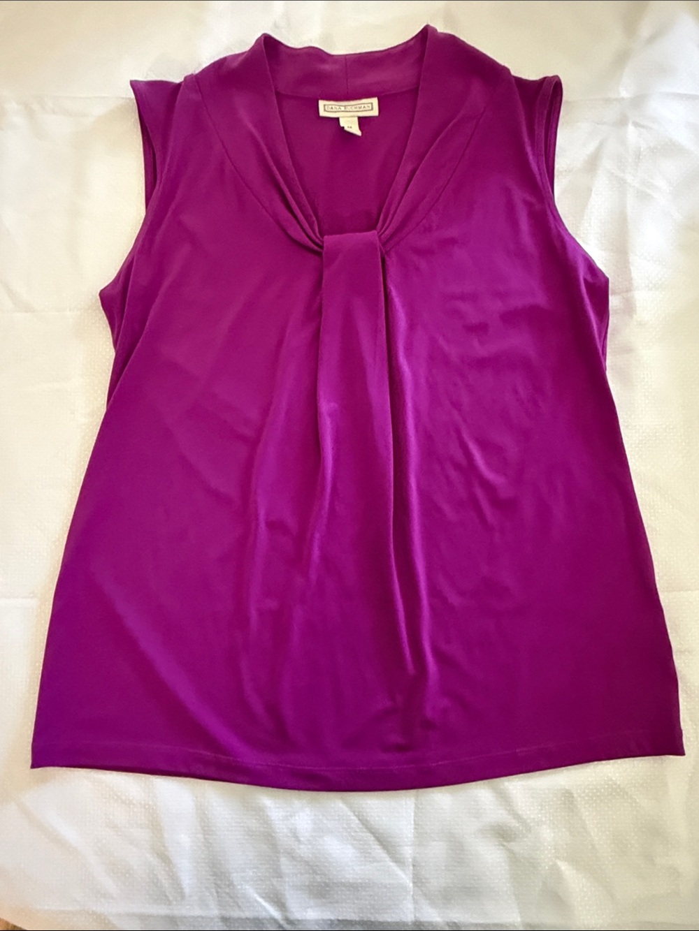 Dana Buchman Fuchsia Sleeveless Twist-Detail Camisole